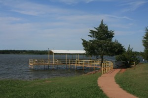 fishing dock on the lake