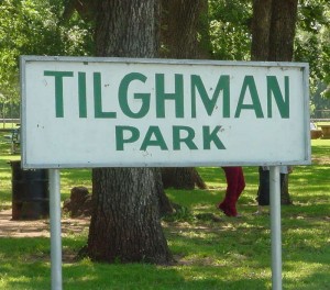 Tilghman Park sign