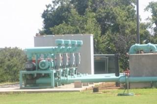 water treatment plant equipment outside